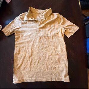 Carter's Light Mustard Yellow Short-Sleeve Polo with Chest Pocket